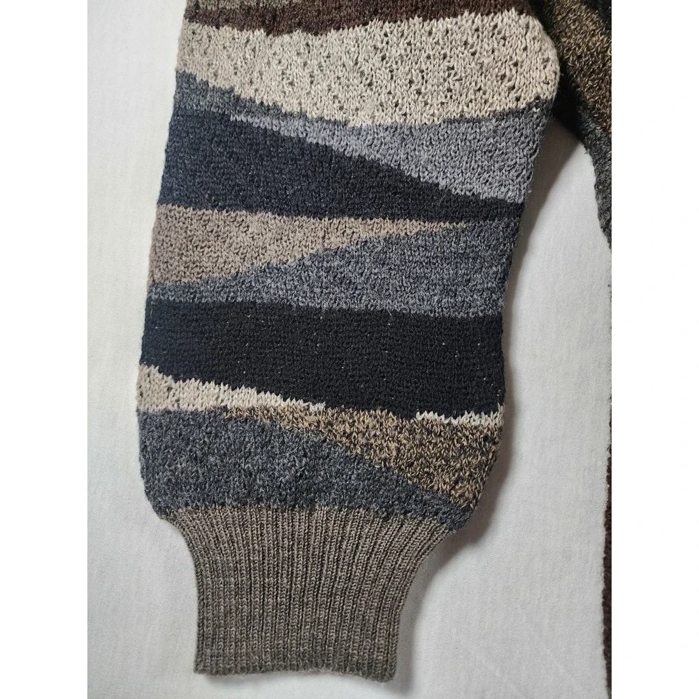 Baracuta Mens XXL Merino Wool Sweater‎ Abstract Grandpacore Crosby Coogi Style